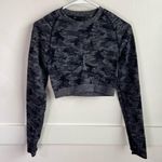 Gymshark Black and Gray Camo Seamless Long Sleeve Crop Top Photo 3