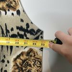 American Vintage Vintage Retro Neutral Tiger Face Print Midi Tank Top Shift Dress One Size Photo 3