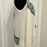 Vocal Cross Rhinestone Fringe Open Front Long Vest White M Photo 4