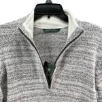 Woolrich 1/4 Zip Pullover Sweater Womens L Winter White Heather Ramie Wool NEW Photo 2