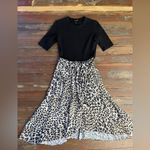 Maje  Raprile Leopard Print Layered Look Tie Front Midi Dress - Sz 40/US L 🧡🎀 Photo 9