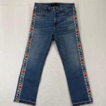 Veronica Beard INES 10.75 GIRLFRIEND JEANS WASH FLORAL TUX CUT 0053 SIZE 29 Photo 0