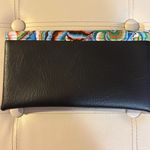 Abstract Fold Over Clutch Purse Bag Black Photo 3