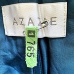 Azazie  One Shoulder Chiffon Dress Knee Length Pleated Lined Jade Blue Green A0 Photo 3