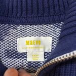 Anthropologie Maeve x  Blue Striped Aztec Fair Isle Zip Cardigan Coat Photo 5