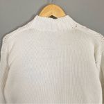 Nordstrom Vintage Sweater Women White Cable Knit Long Sleeve Size XS 100% Cotton Photo 6