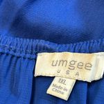 Umgee  Navy Shift Dress Womens XL  Blue Ivory Boho Crochet‎ Lace Sleeves Photo 2