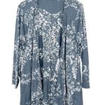 Habitat  Gray Printed Open Front Cardigan Sz XL Photo 0