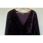 Ralph Lauren Lauren Velvet Crushed Dress Bell Sleeves Stretch Whimisgoth Witch Photo 1