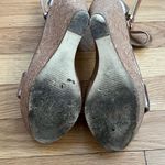 Shoedazzle Dalia Metallic Cork Wedge Heels Photo 6