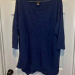 89th and Madison  Blue Knit Scoop Neck 3/4 Sleeve Sweater Top 1X Photo 0