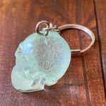 Handmade Resin Clear Light Green Skull 3” Keychain Gothic Backpack Bag Charm NEW Photo 5