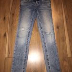 True Religion  Stella Low Rise Skinny Jeans size 25 trashed distressed ripped Y2K Photo 2