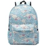 Sanrio Cinnamoroll Blue Cloud Print Backpack – Laptop School Travel Bag – New Photo 0