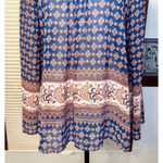 Blu Pepper  Medium Sheer Boho Patterned With Criss Cross Back Blouse Photo 1