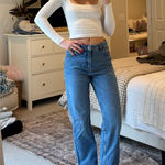 Berksha Bershka Dark Wash Mom Jeans Photo 0