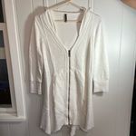 XCVI White Zip-Up Hooded Cardigan  Photo 6