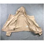 Free People Carmen Moto Jacket Women Small Beige Asymmetrical Zip Photo 3