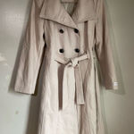 Calvin Klein  Tan Belted Wool‎ Trench Coat Womens Size 10 NWOT Photo 0