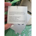 Bob Mackie  Wearable Art Top 1X Embellished‎ Rhinestone 3/4 Sleeve Mint Green Photo 5