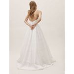 BHLDN NEW  Whispers & Echoes Bellevue Ivory White Linen Wedding Bridal Gown Sz 12 Photo 13
