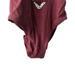 BECCA by Rebecca virtue Becca Delilah Brown Plunge Neck Crochet One Piece Swimsuit Size Small Photo 5