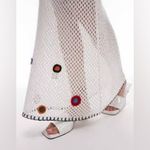 Cotton Emporium Topshop Crochet Maxi Skirt Elegant Colorful Crochet Flowers NWOT Size 8 -‎ 10 Photo 1