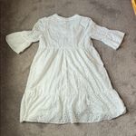 Emery Rose White Eyelet Bell Sleeve Dress SIZE S Photo 5