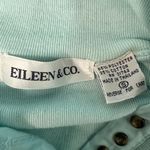 Y2K Vintage Eileen & Co. Womens Top Small Henley Stretch Grunge Retro Preppy Blue Photo 1