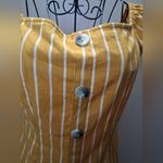 Derek Heart  Mustard Striped Off-Shoulder Mini Dress Photo 3
