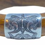 Silpada Rare ? Silver Wood Bangle B1490 Bracelet Photo 1