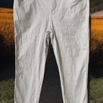 Seven7  High Rise‎ Skinny Crop Button Fly Jean White -Size 14 Photo 0