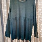 Sonoma  Green Maternity Drapey Empire Waist Long Sleeve Shirt Size Large Photo 0