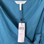 BCBGeneration NWT Linen Wrap Sheath Dress Spaghetti Straps Electric Blue Small Photo 7