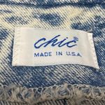 Chic Women's Blue Acid Wash High Waisted Pleated Tapered Denim Jeans Size 27 Photo 3