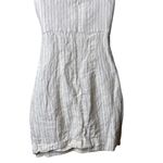 Shona joy White Sleeveless Linen Bow Front Stripe Mini Dress Size 2 Photo 5