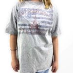 Hanes Gray Walt Disney World Sea To Shining Sea American Flag Tee Photo 0