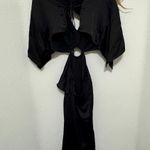 3.1 Phillip Lim Black Satin Cutout Keyhole Gala Formal Maxi Dress Size 2 Photo 4