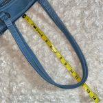 Stone Mountain Denim Blue Crinkle Leather Multiway Kaplan Tote Bag Photo 12