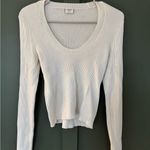 Abercrombie & Fitch Ribbed cropped cream sweater Photo 1