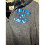 VTG Victoria's Secret PINK San Diego Chargers NFL Football Hoodie Fur Trim Sz SM Gray Photo 1