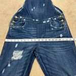 ZARA Trafaluc Blue Denim Jeans Overalls Distressed Farm Western Women Medium Photo 9