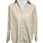 ZARA Oversized Button Down Shirt Tan Size Medium Photo 5