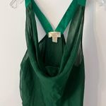 Victoria's Secret  Gold Label Emerald Green Slip Chemis  Built in Shorts Sheer L Photo 7