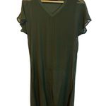 Colleen Lopez Maxi Tunic with Knit Underlayer Size XS Dark Elm NWOT Green Photo 1