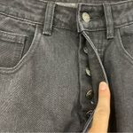 Pretty Little Thing  Black Boyfriend Button Fly Womens Jeans Size 2 Distressed Photo 2