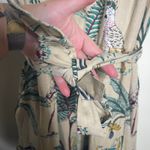 Beau & Ro Jungle leopard 100% cotton Maxi dress sz S Green Photo 3