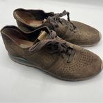 UGG  Tye Leather Lace Up Sneakers Brown Nubuck Sz 9.5 Photo 1