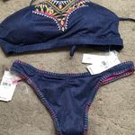 PilyQ  Cayman Embroidered Gypsy halter bikini. D-cup/M-bottom NWT Photo 7