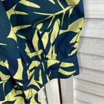Ba&sh  Winny Tropical Palm Print Tiered Mini Dress Yellow Blue Small Photo 8